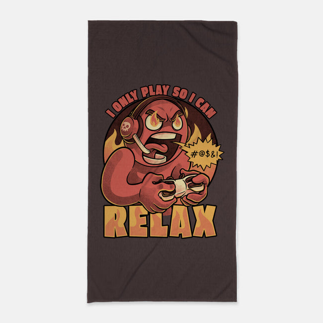 Video Game Relax Player-None-Beach-Towel-Studio Mootant