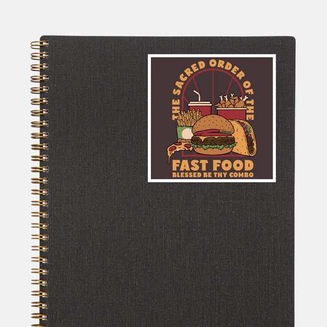 Sacred Order Of Fast Food-None-Glossy-Sticker-Studio Mootant