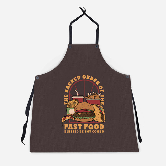 Sacred Order Of Fast Food-Unisex-Kitchen-Apron-Studio Mootant