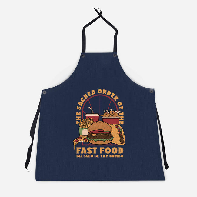 Sacred Order Of Fast Food-Unisex-Kitchen-Apron-Studio Mootant