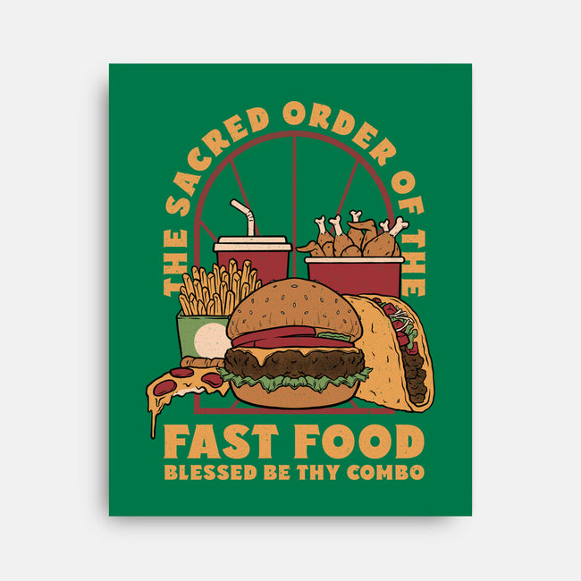 Sacred Order Of Fast Food-None-Stretched-Canvas-Studio Mootant