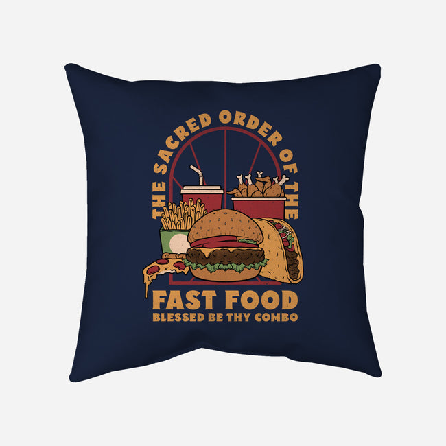 Sacred Order Of Fast Food-None-Removable Cover-Throw Pillow-Studio Mootant