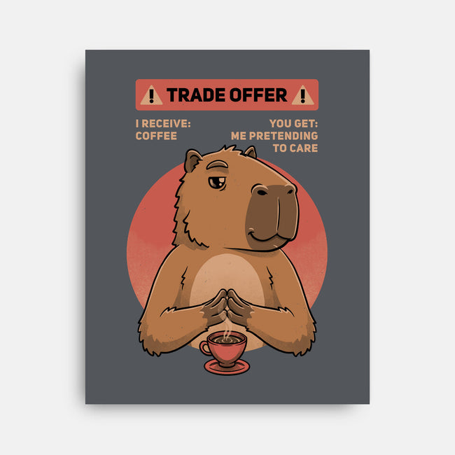 Capybara Coffee Trade-None-Stretched-Canvas-Studio Mootant