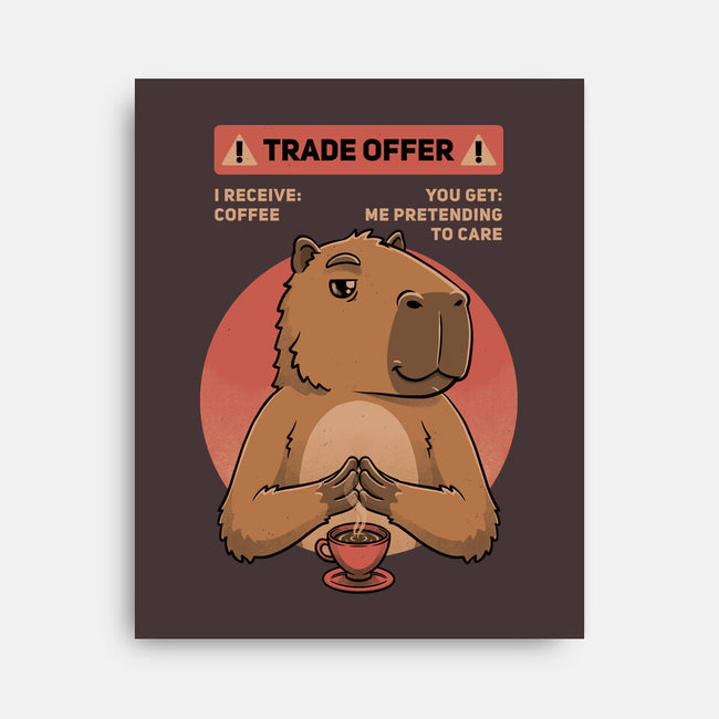 Capybara Coffee Trade-None-Stretched-Canvas-Studio Mootant