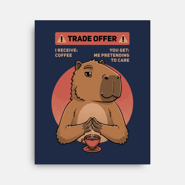 Capybara Coffee Trade-None-Stretched-Canvas-Studio Mootant