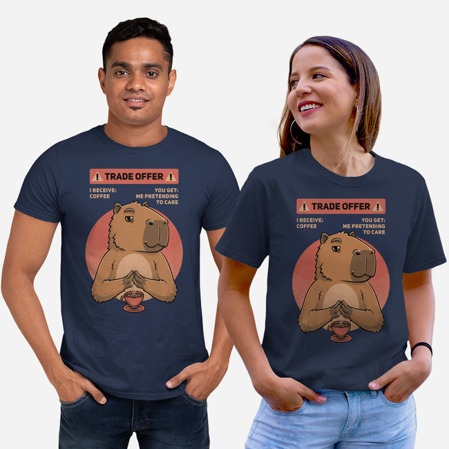 Capybara Coffee Trade-Unisex-Basic-Tee-Studio Mootant