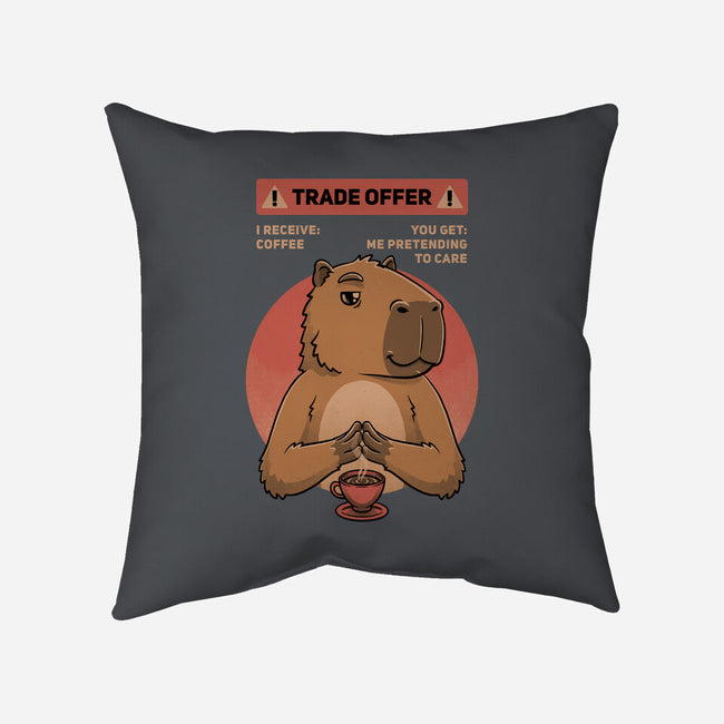 Capybara Coffee Trade-None-Removable Cover w Insert-Throw Pillow-Studio Mootant