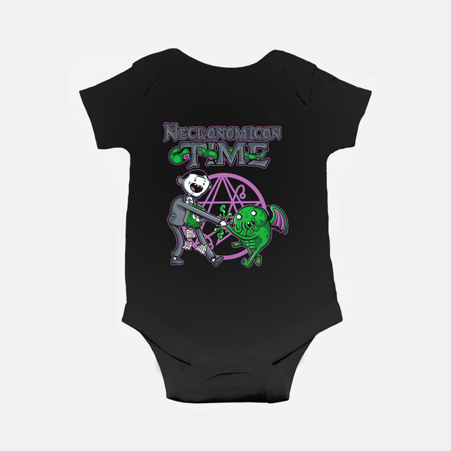 Necronomicon Time-Baby-Basic-Onesie-demonigote