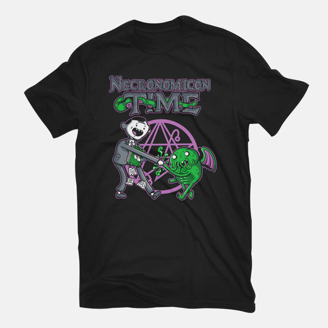 Necronomicon Time-Mens-Basic-Tee-demonigote