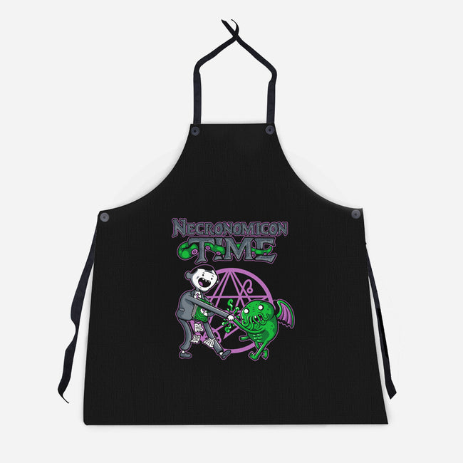 Necronomicon Time-Unisex-Kitchen-Apron-demonigote