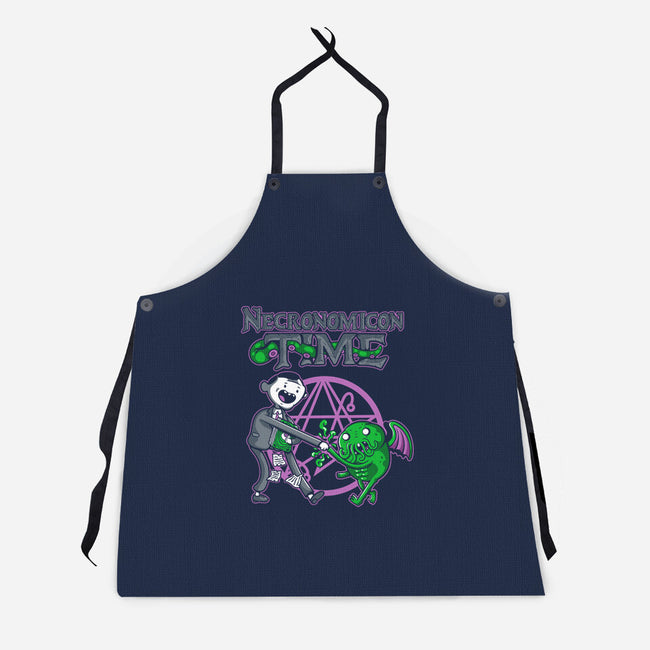 Necronomicon Time-Unisex-Kitchen-Apron-demonigote