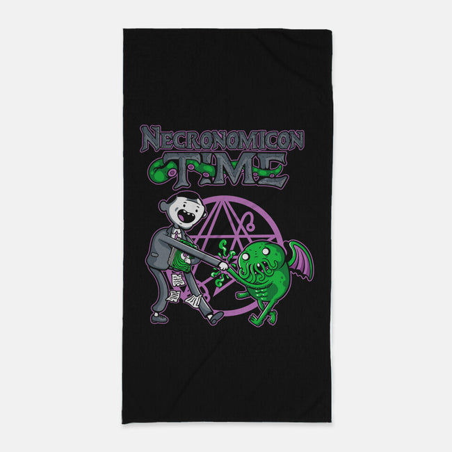 Necronomicon Time-None-Beach-Towel-demonigote