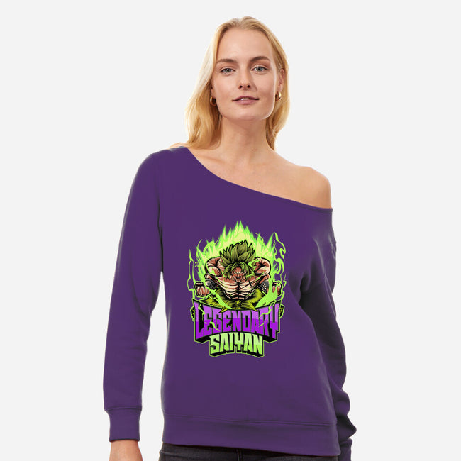 A New Saiyan-Womens-Off Shoulder-Sweatshirt-Diego Oliver