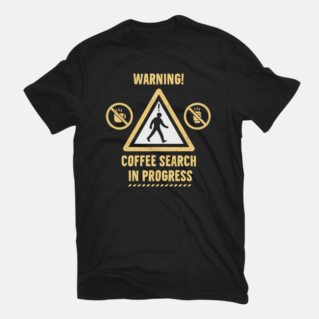 Warning Coffee Search-Unisex-Basic-Tee-rocketman_art