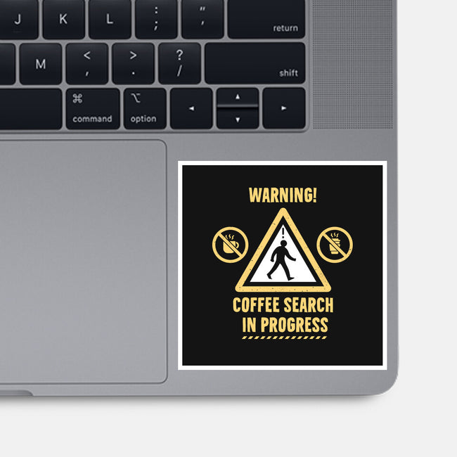 Warning Coffee Search-None-Glossy-Sticker-rocketman_art