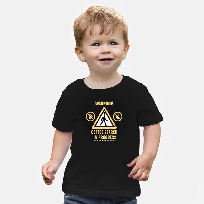 Warning Coffee Search-Baby-Basic-Tee-rocketman_art