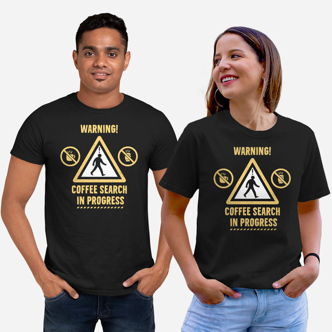 Warning Coffee Search-Unisex-Basic-Tee-rocketman_art