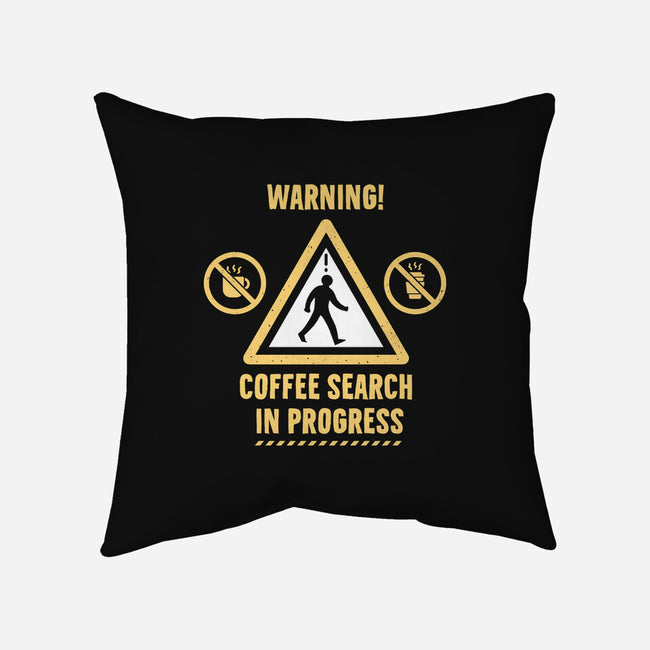 Warning Coffee Search-None-Removable Cover-Throw Pillow-rocketman_art