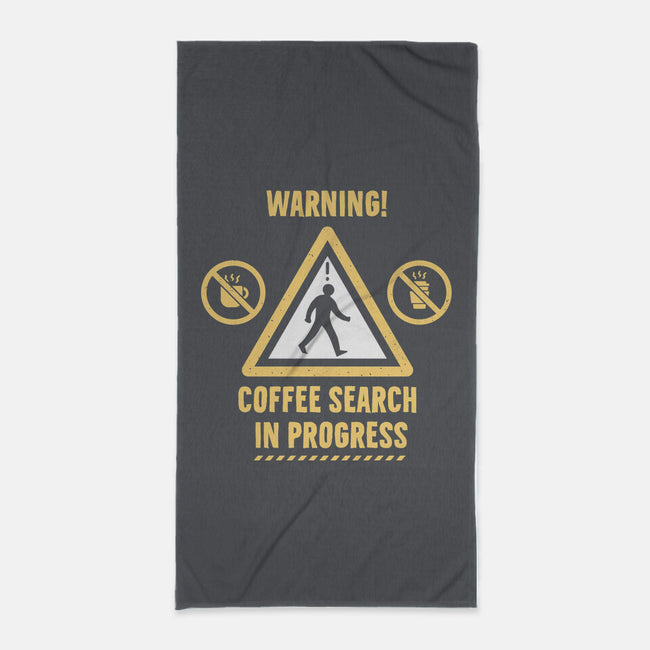 Warning Coffee Search-None-Beach-Towel-rocketman_art