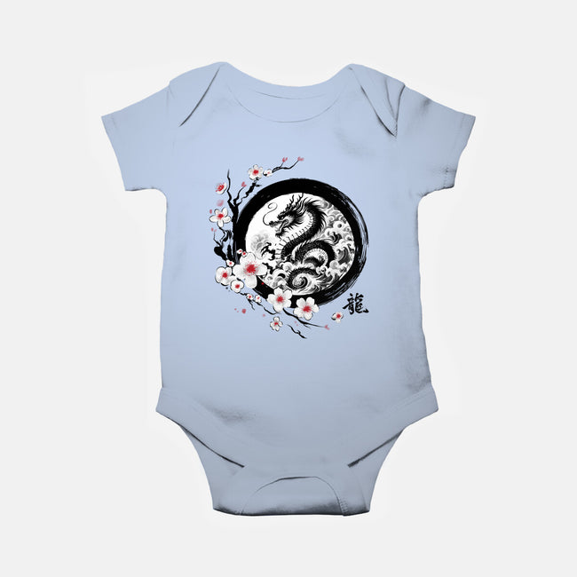 Year Of The Dragon Sumi-e-Baby-Basic-Onesie-DrMonekers