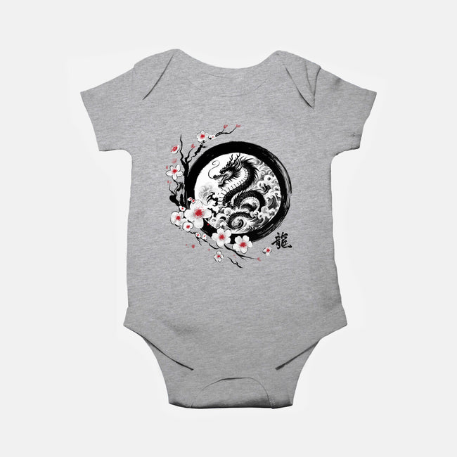 Year Of The Dragon Sumi-e-Baby-Basic-Onesie-DrMonekers