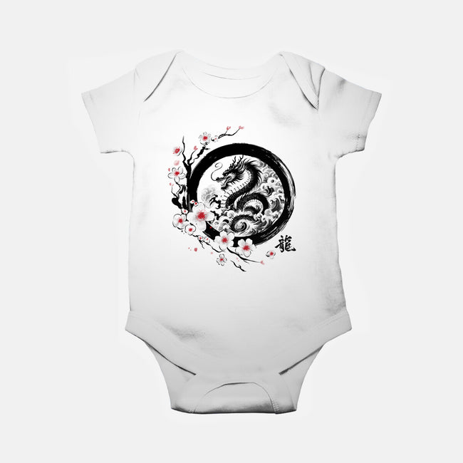 Year Of The Dragon Sumi-e-Baby-Basic-Onesie-DrMonekers