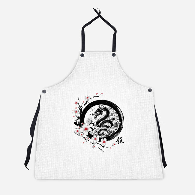 Year Of The Dragon Sumi-e-Unisex-Kitchen-Apron-DrMonekers