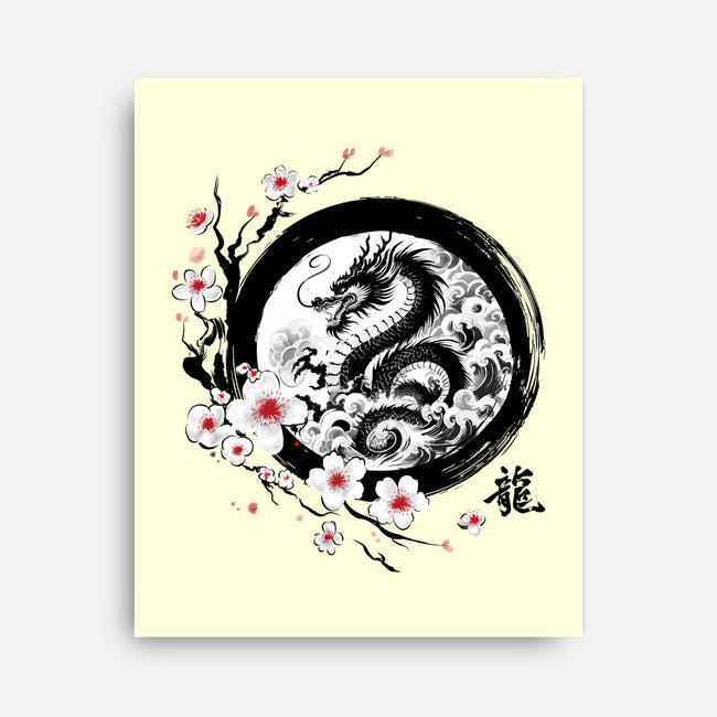 Year Of The Dragon Sumi-e-None-Stretched-Canvas-DrMonekers