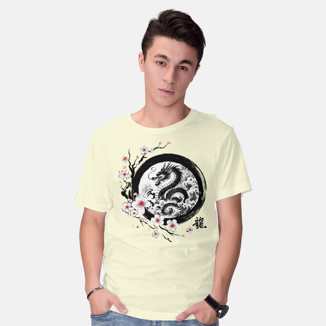 Year Of The Dragon Sumi-e-Mens-Basic-Tee-DrMonekers