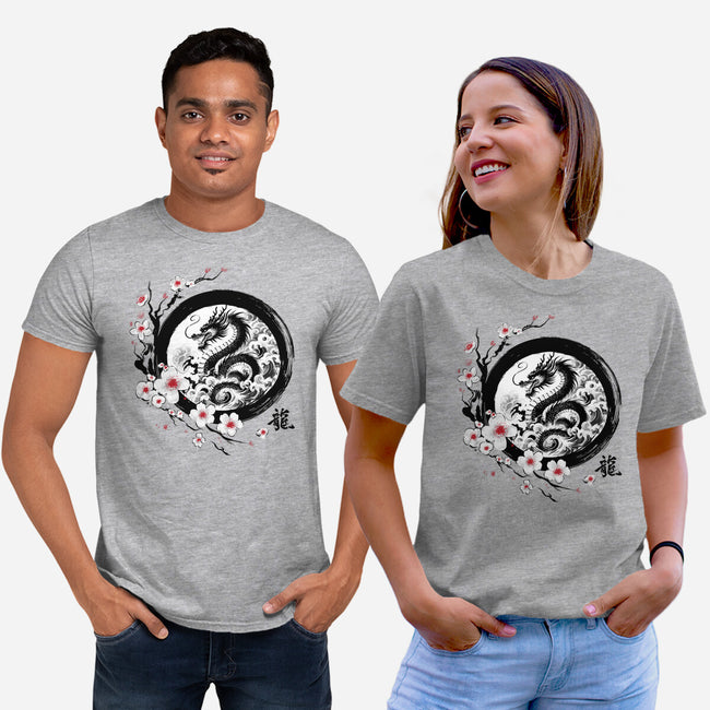 Year Of The Dragon Sumi-e-Unisex-Basic-Tee-DrMonekers