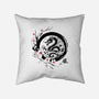 Year Of The Dragon Sumi-e-None-Removable Cover-Throw Pillow-DrMonekers