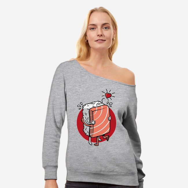 Sushi Love-Womens-Off Shoulder-Sweatshirt-Olipop