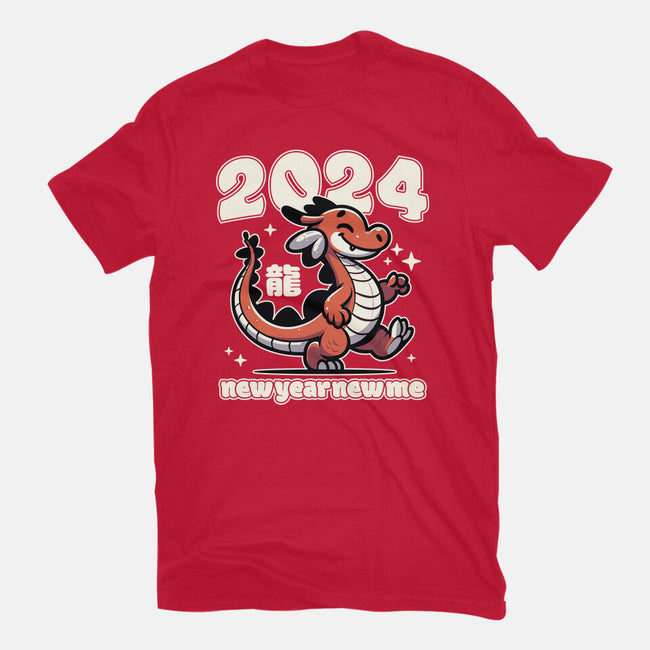 New Year New Dragon-Womens-Fitted-Tee-RoboMega