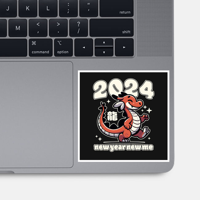 New Year New Dragon-None-Glossy-Sticker-RoboMega