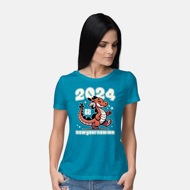 New Year New Dragon-Womens-Basic-Tee-RoboMega