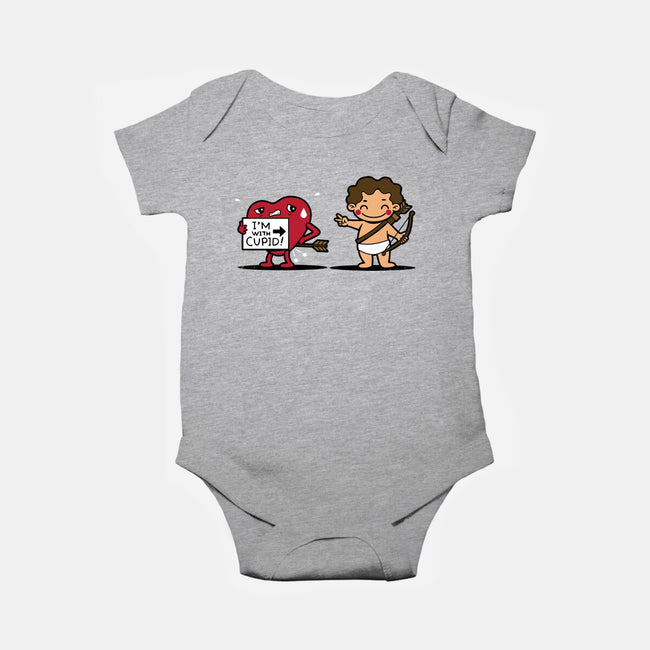 I'm With Cupid-Baby-Basic-Onesie-Boggs Nicolas