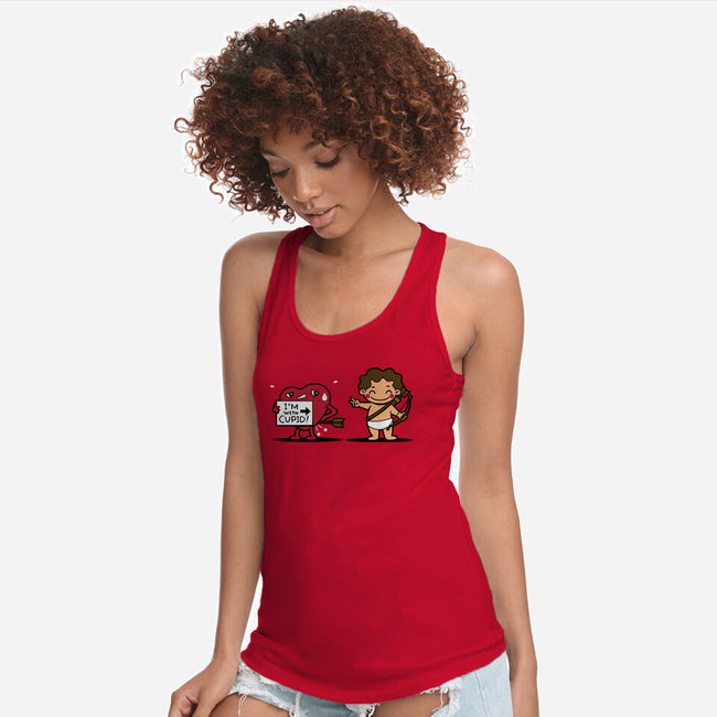 I'm With Cupid-Womens-Racerback-Tank-Boggs Nicolas