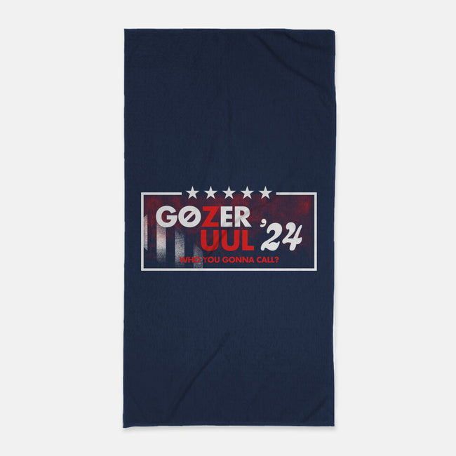 Gozer Zuul 24-None-Beach-Towel-rocketman_art