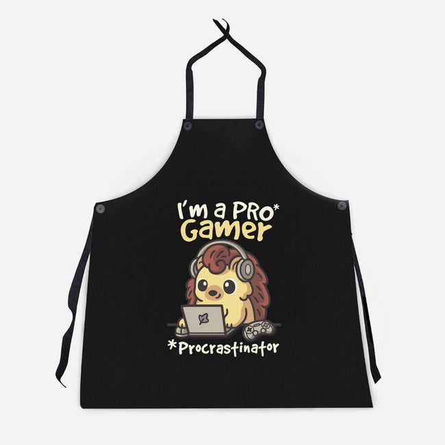 Pro Gamer Procrastinator-Unisex-Kitchen-Apron-NemiMakeit