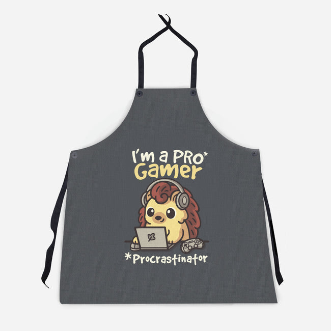 Pro Gamer Procrastinator-Unisex-Kitchen-Apron-NemiMakeit