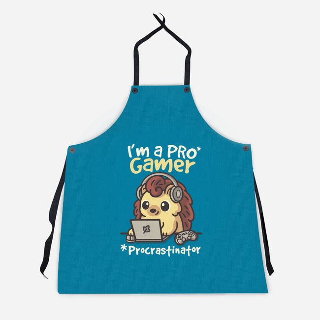 Pro Gamer Procrastinator-Unisex-Kitchen-Apron-NemiMakeit