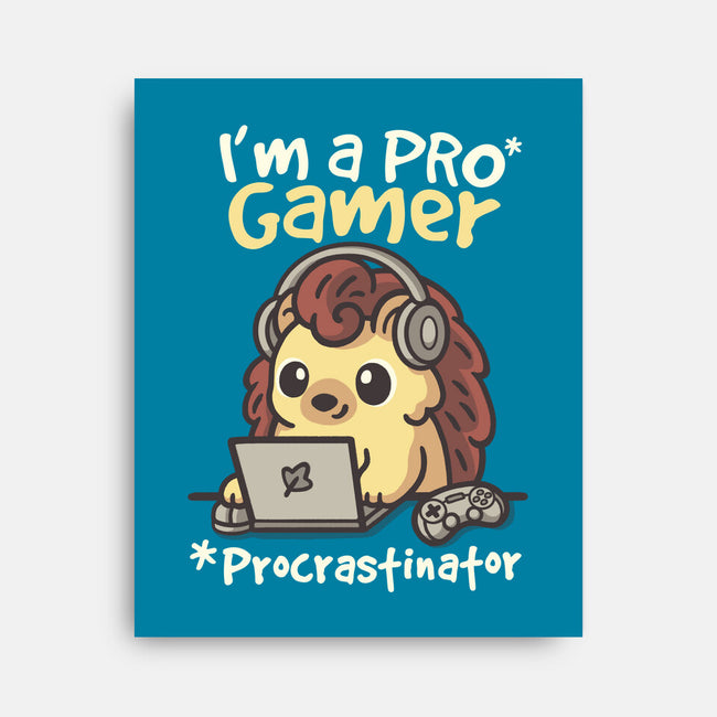 Pro Gamer Procrastinator-None-Stretched-Canvas-NemiMakeit