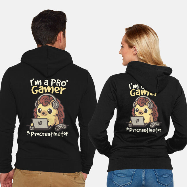 Pro Gamer Procrastinator-Unisex-Zip-Up-Sweatshirt-NemiMakeit