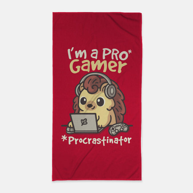 Pro Gamer Procrastinator-None-Beach-Towel-NemiMakeit