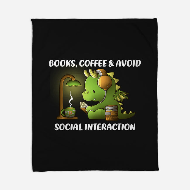 Avoid Social Interaction-None-Fleece-Blanket-naomori