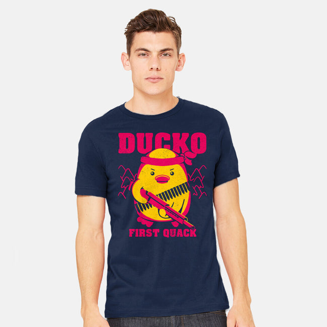 Ducko First Quack-Mens-Heavyweight-Tee-estudiofitas