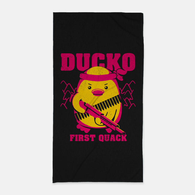 Ducko First Quack-None-Beach-Towel-estudiofitas