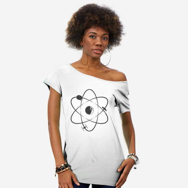 Atom Wars-Womens-Off Shoulder-Tee-sebasebi