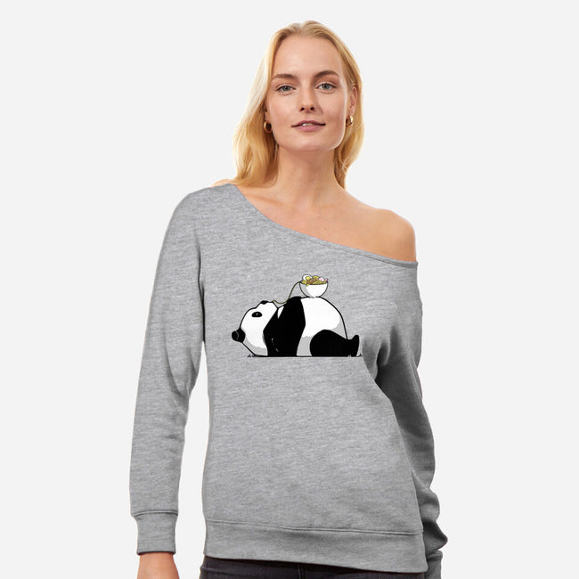 Noodle Mood-Womens-Off Shoulder-Sweatshirt-sebasebi