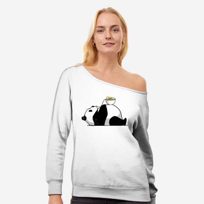 Noodle Mood-Womens-Off Shoulder-Sweatshirt-sebasebi